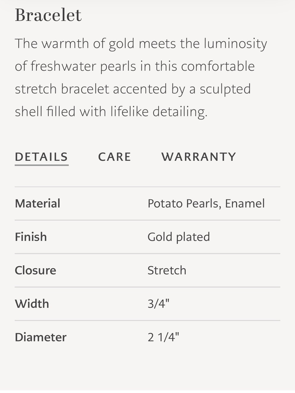 Brighton sunset cove stretch Bracelet - freshwater pearl NWT - Picture 6 of 6